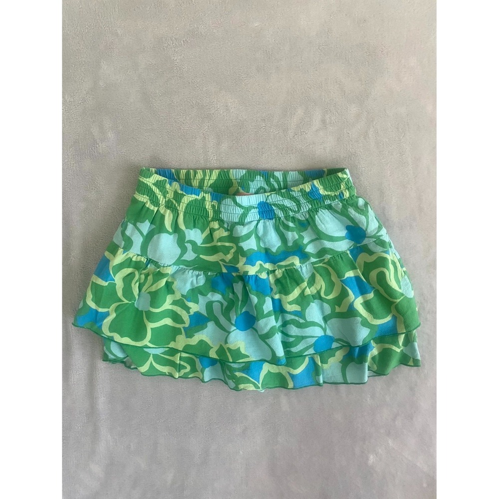 Show Me Your Mumu‎ Nat Skort Womens Medium Multicolor Floral Ruffled Brief Liner